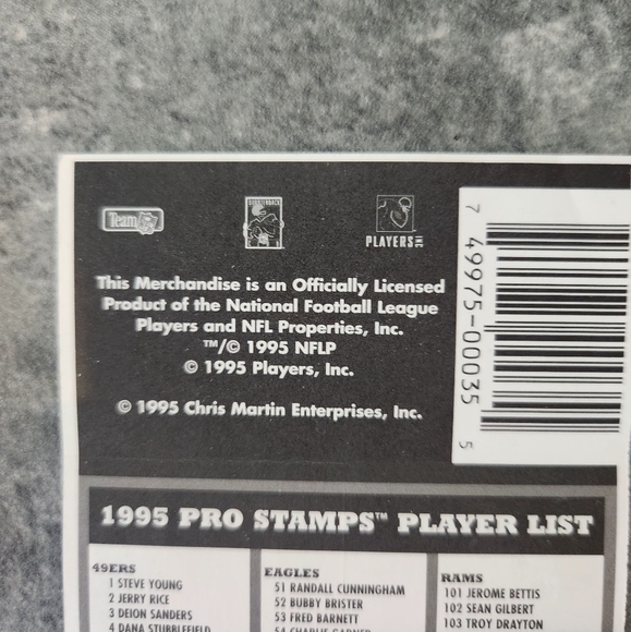 12 Vintage 1995 NFL Pro Football Stickers Scrapbooking Crafts - Picture 3 of 3